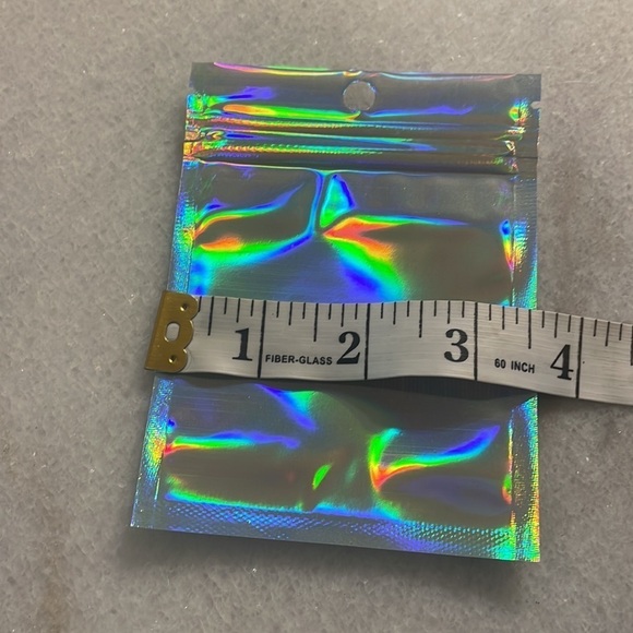 Holographic craft bags ziploc storage containers New one size 12pc - Picture 3 of 6